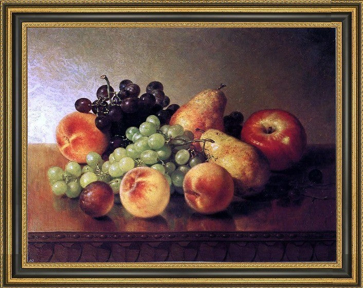 Robert Spear Dunning Tabletop with Fruit Framed Premium Canvas Print, 18"x24"