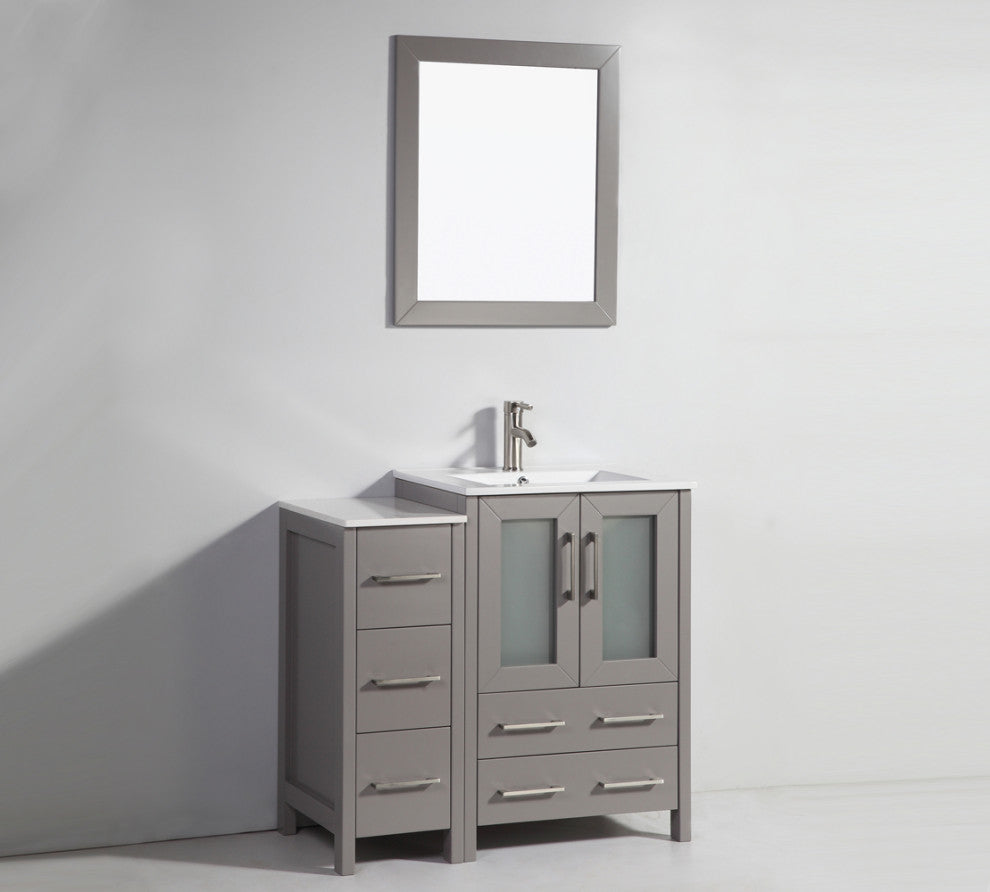 Vanity Art Vanity Set With Ceramic Top, 36"