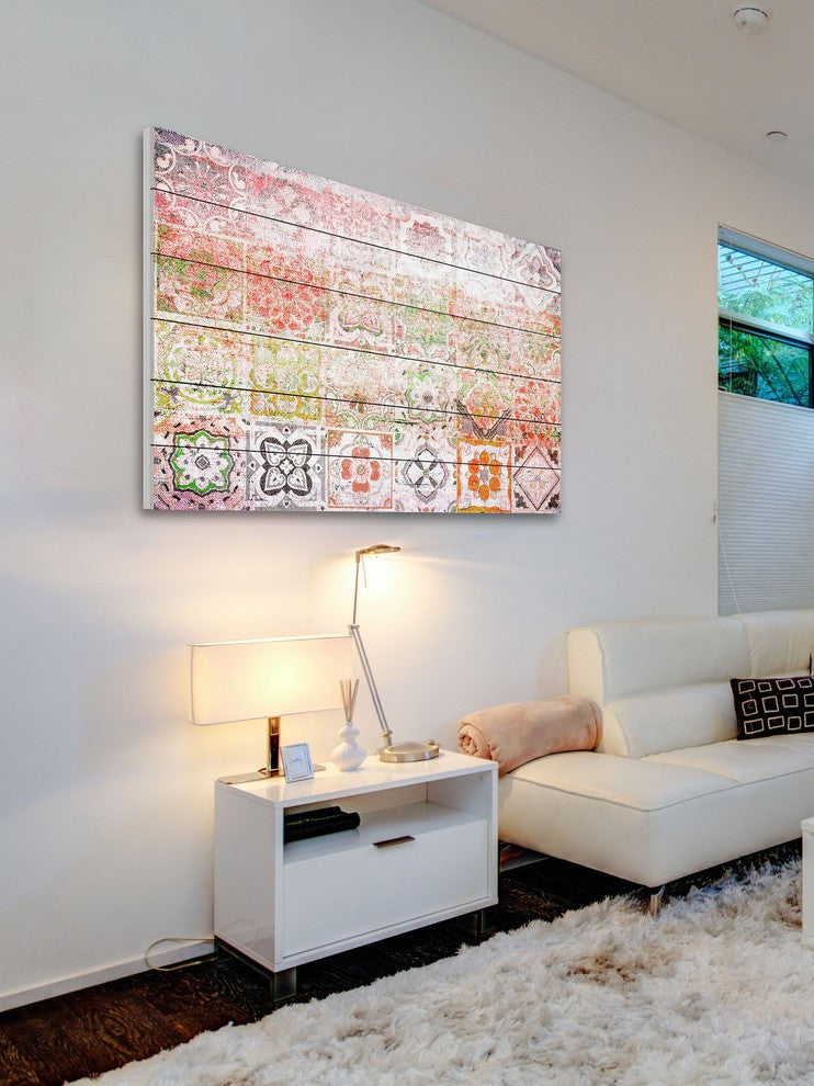 "Settat 2" Print on White Wood, 36"x24"