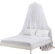 Oasis Round Collapsible Hoop Sheer Mosquito Net Bed Canopy, White