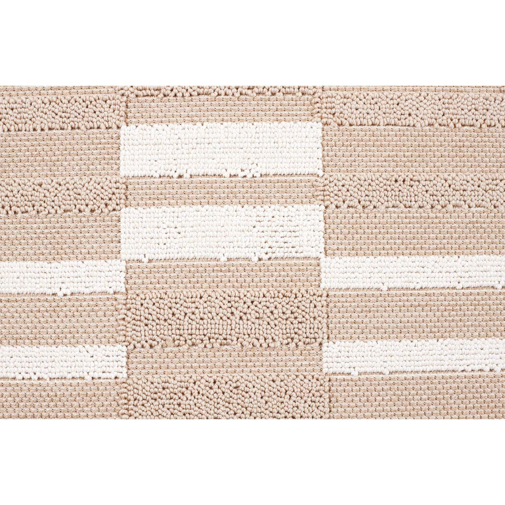 Resort Boxes Area Rug, Beige, 3'3"x5'