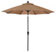9' Bronze Auto-Tilt Crank Aluminum Umbrella, Terrace Sequoia Olefin