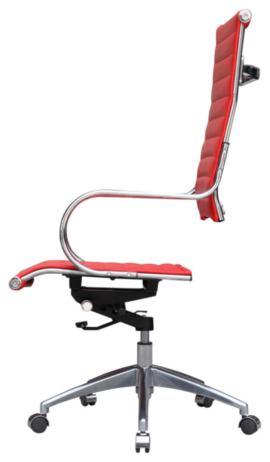 Classics Flees Office Chair High Back, Red