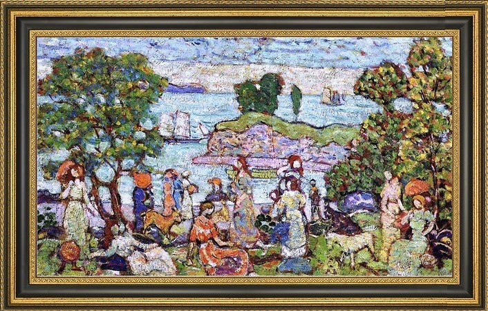 Maurice Prendergast Outer Harbor - 16" x 24" Framed Premium Canvas Print