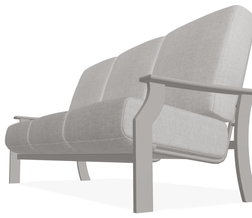 St. Catherine Deep Seat 3-Seat Outdoor Sofa, Charter Silk/Warm Gray