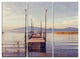"Wooden Boardwalk to Clear Sea Water" Metal Wall Art, 3 Panels, 36"x28"