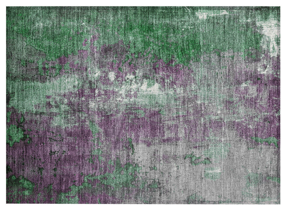 Machine Washable Indoor/Outdoor Chantille ACN1870 Emerald 1'8" x 2'6" Rug