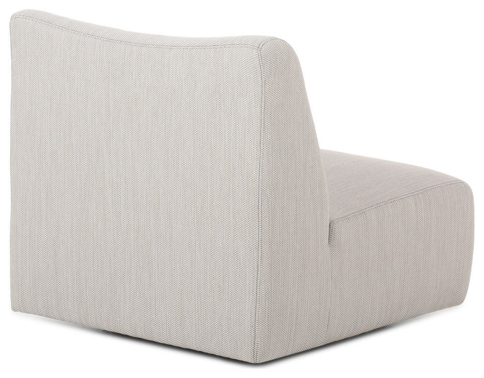 Kosas Home Atlas Outdoor Light Gray Fabric Swivel Accent Chair