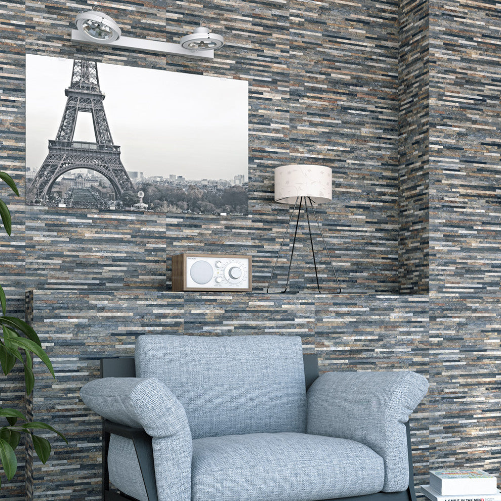 Muro Ardesia Porcelain Wall Tile, Gris