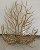 Gold Twig Branches Wall Basket, Contemporary Metal Holder