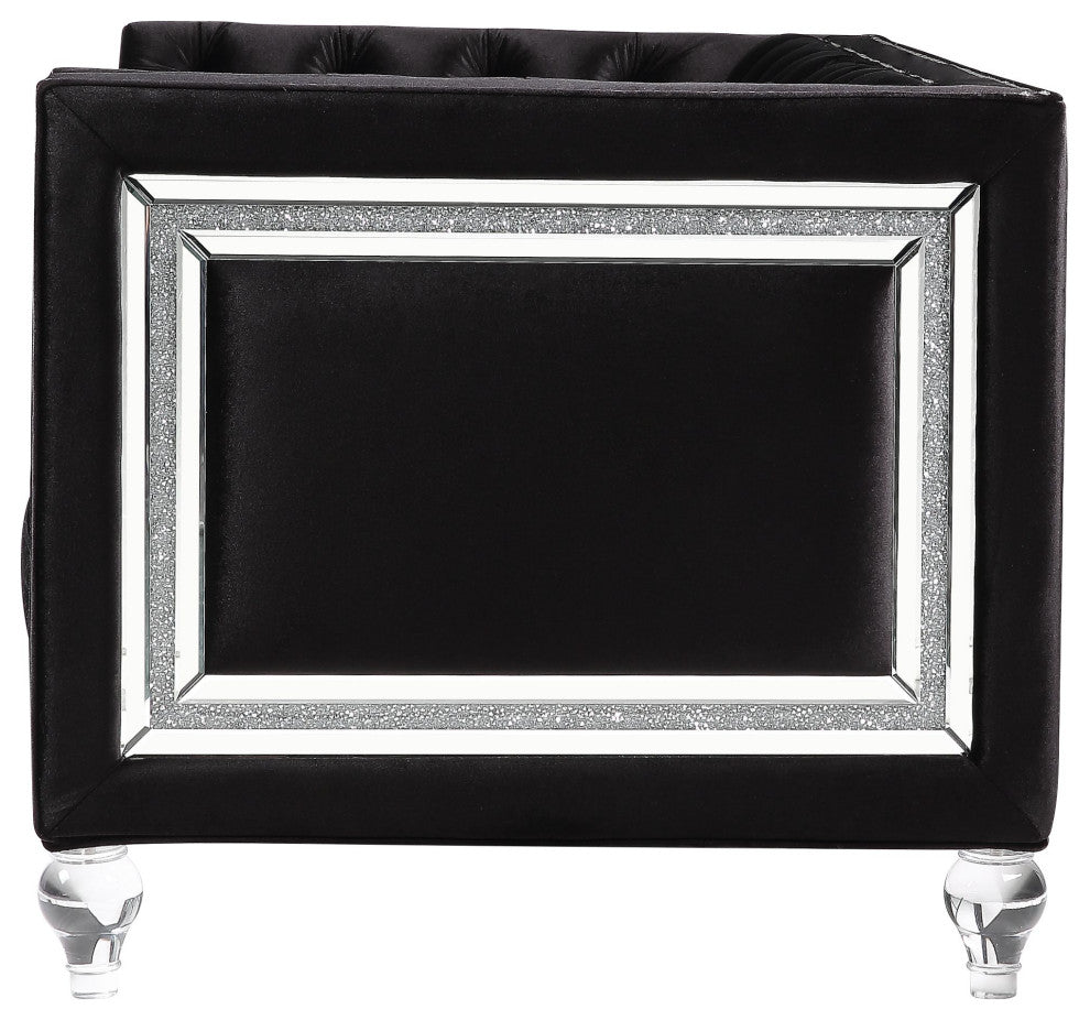 Heibero Chair, Black Velvet