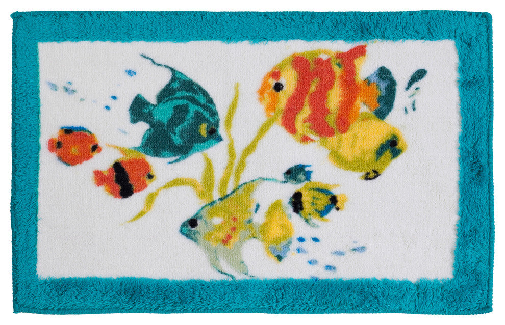 creative Bath Products Rainbow Fish Rug