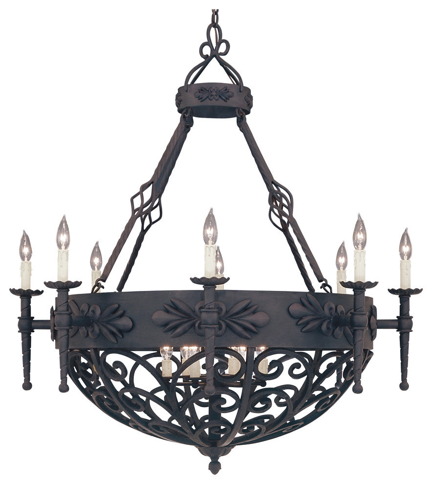 Alhambra 14-Light Chandelier, Natural Iron