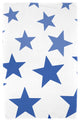 Just Stars, Geometric Print Beach Towel, Blue