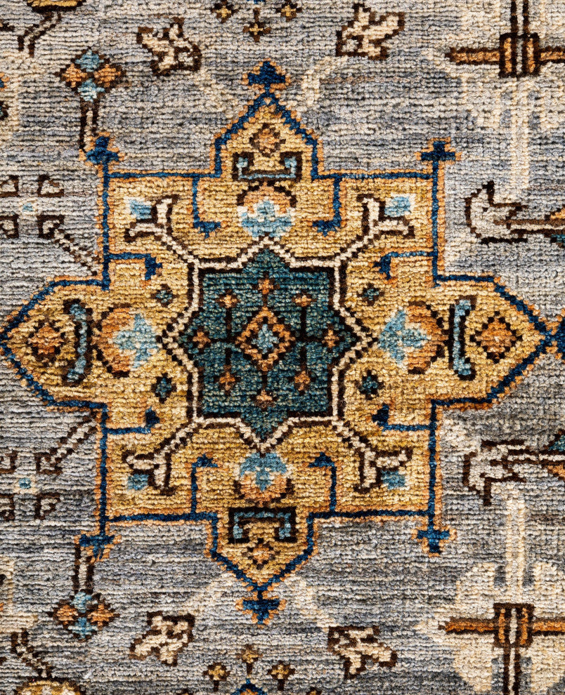 Serapi One-of-a-Kind Hand-Knotted Area Rug Gray, 6'2" x 8'11"