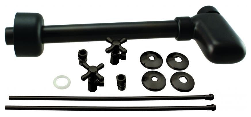 European Pedestal Lavatory Kit - Cross Handles In Oil Rubbed Bronze