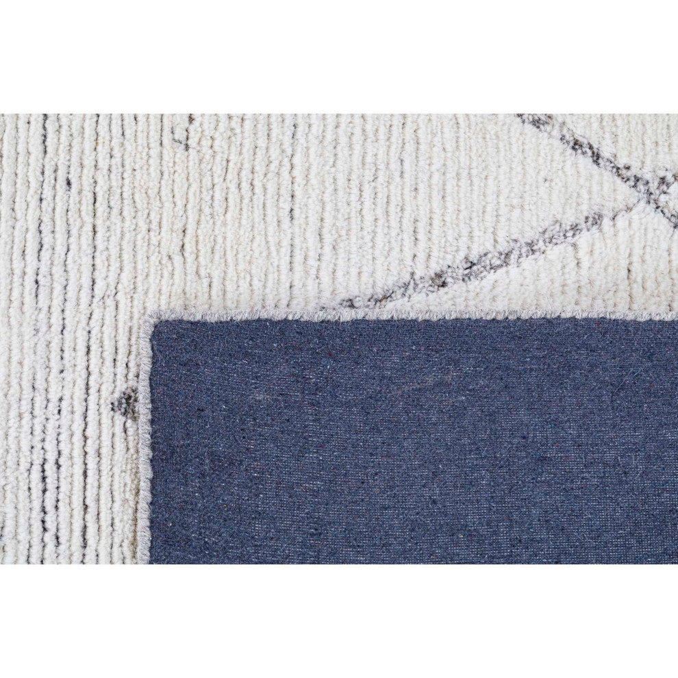 Meher Diamond Area Rug, Charcoal, 8'x10'
