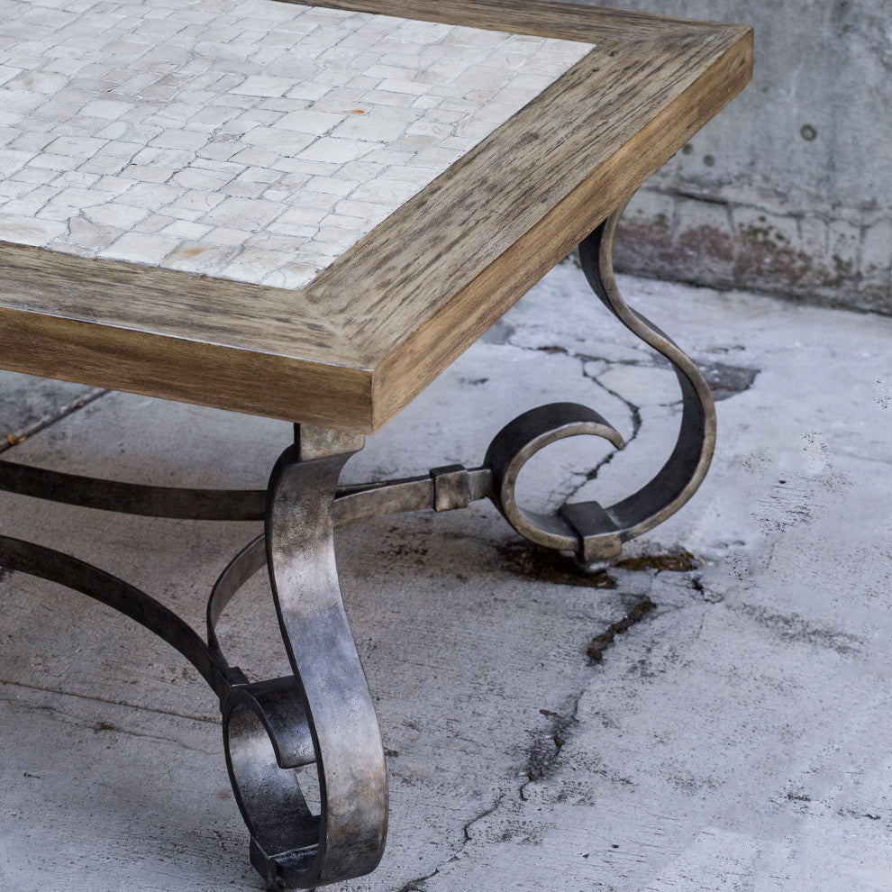 Uttermost Mona Light Honey Stained Coffee Table