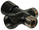 Shower Arm 1/2" Ips Diverter Valve In Powder Coated Flat Black