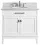 Avanity Madison 37" Vanity, White Finish, Carrera White Marble Top