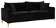 Naomi Velvet Upholstered Sofa, Black