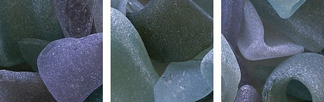"Sea-washed Glass Fragments " Canvas Art, 30"x24"x1.25"