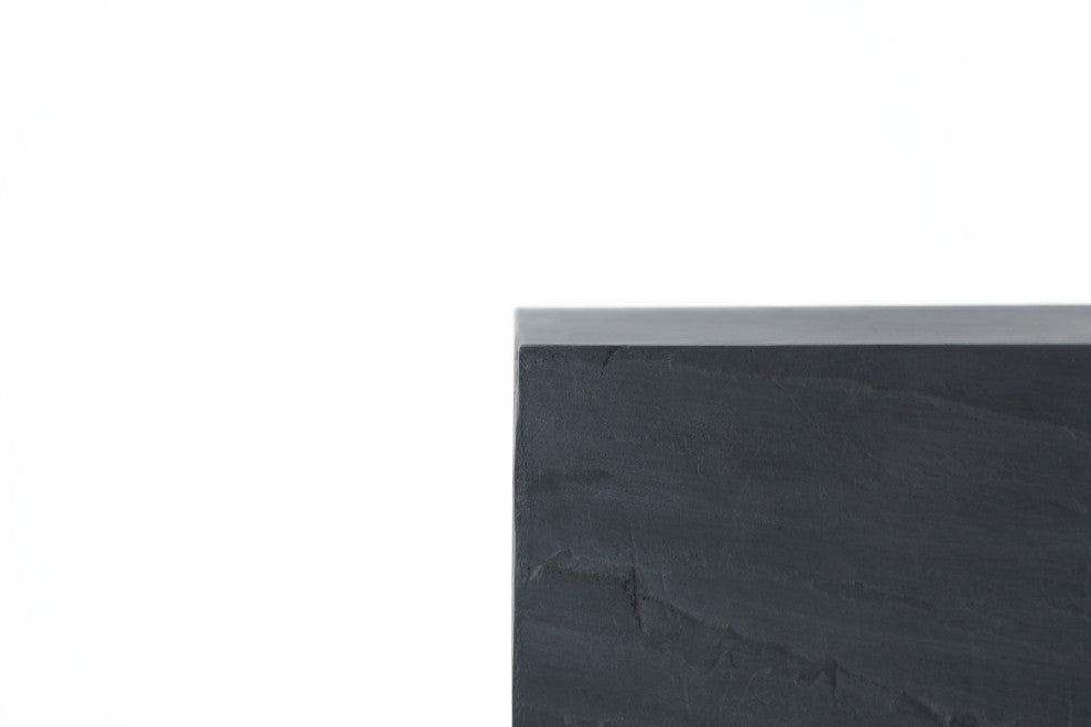 Colorado 18" Square Concrete Side Table, Slate Black