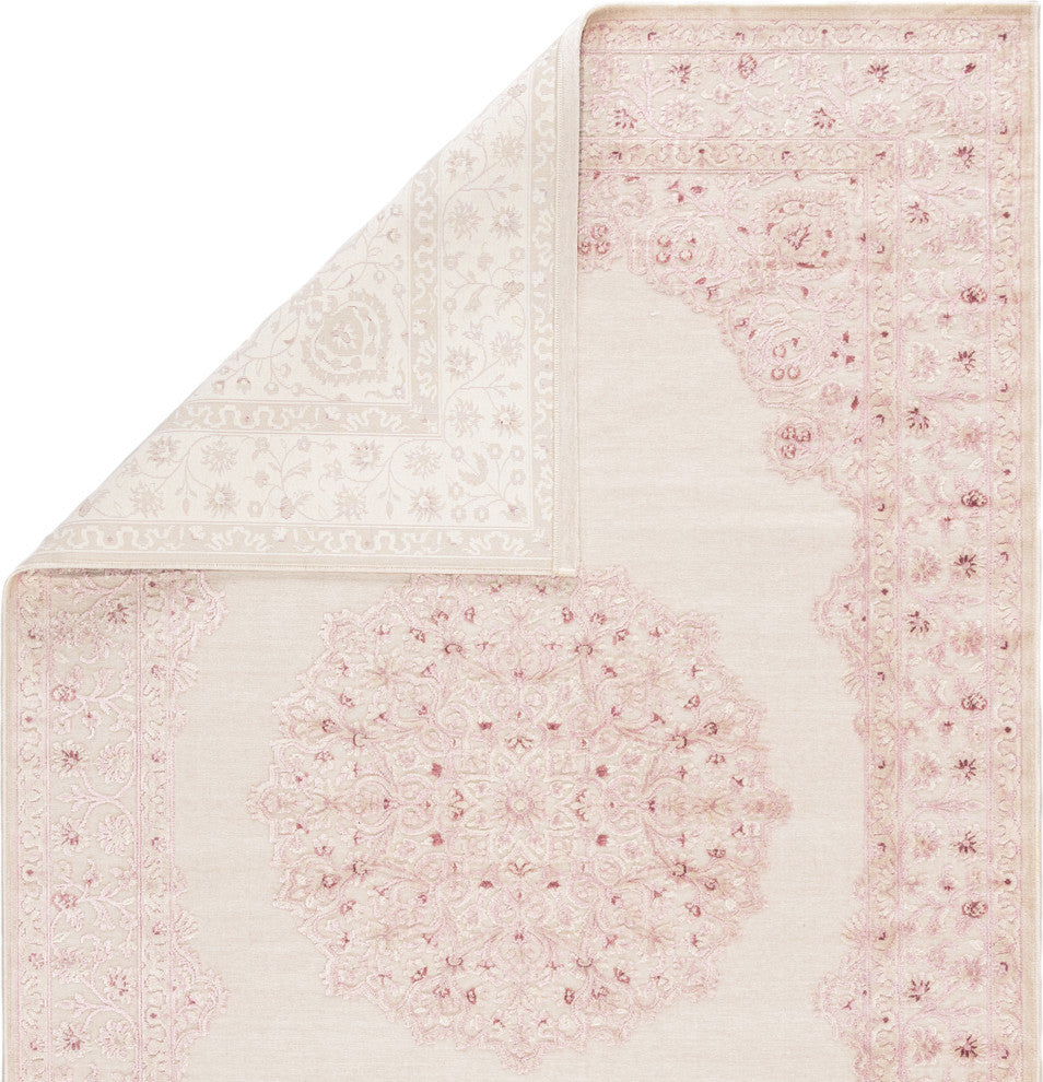 Jaipur Living Malo Medallion Pink/White Area Rug, 2'x3'