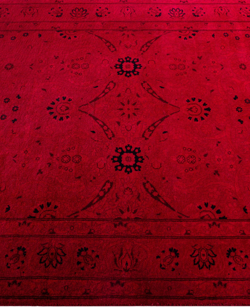 Overdyed One-of-a-Kind Hand-Knotted Area Rug Pink, 3' 2" x 5' 0"