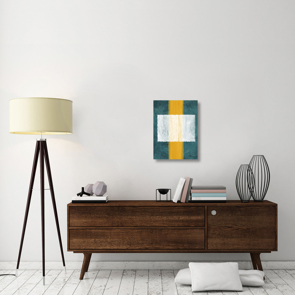 "Green And Yellow Abstract Theme 3" Fine Art Print
