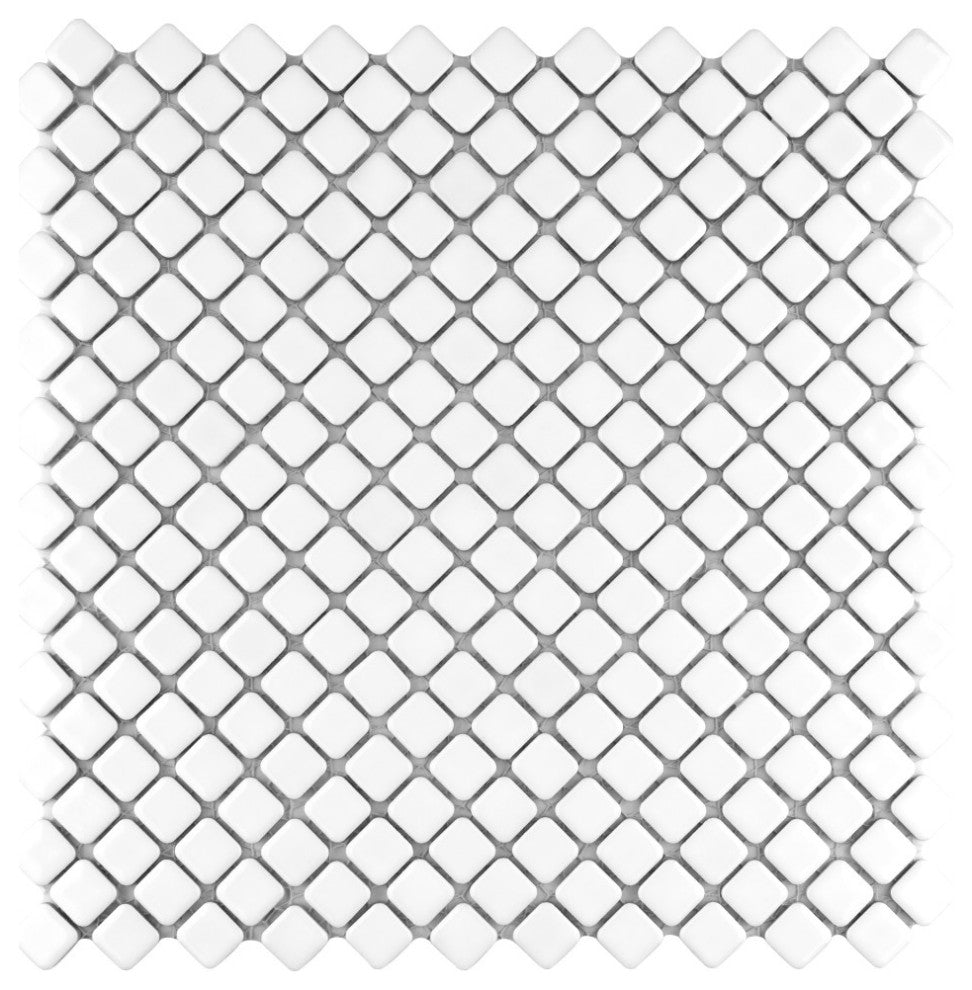 Hudson Diamond Glossy White Porcelain Floor and Wall Tile