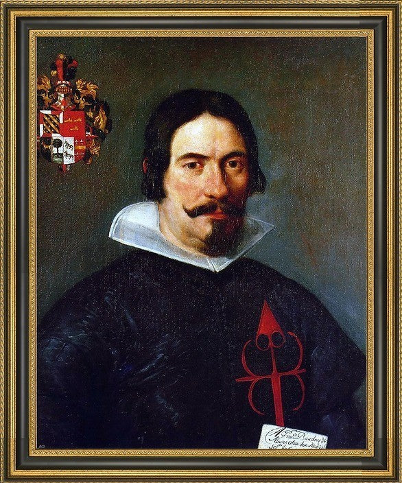 Diego Velazquez Francisco Bandres De Abarca Framed Premium Canvas Print, 16"x20"