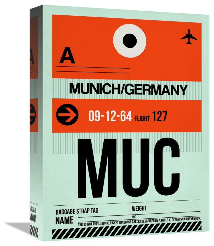 "MUC Munich Luggage Tag 2" Fine Art Print