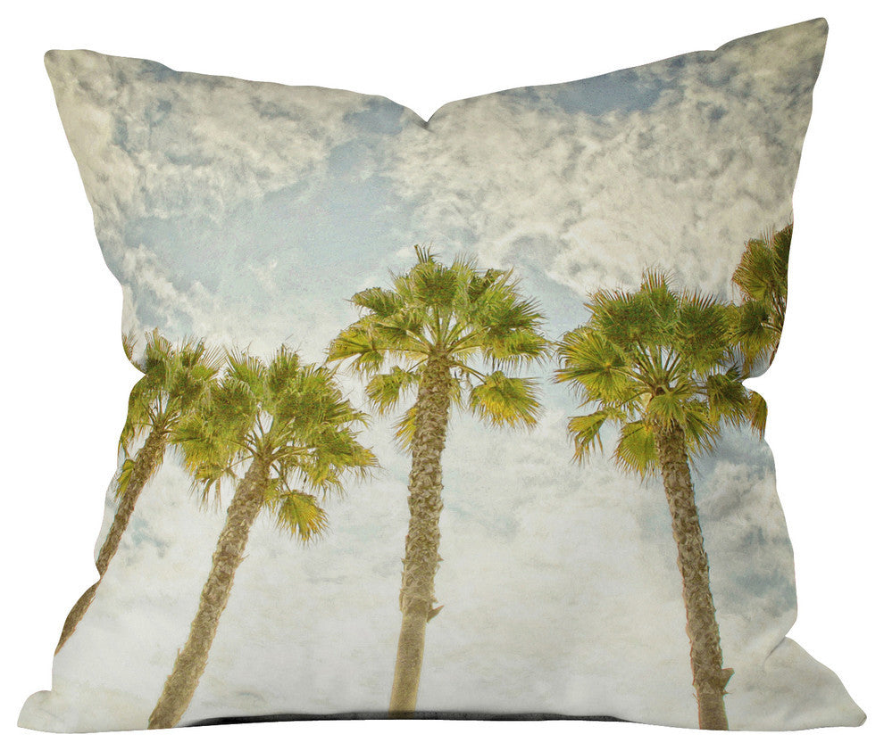 Shannon Clark Palm Trees Outdoor Throw Pillow