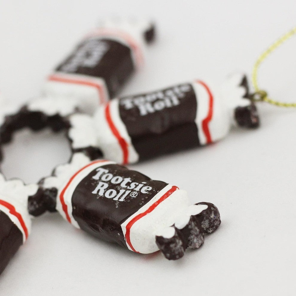 4" Tootsie Roll Original Chewy Chocolate Candy Christmas Snowflake Ornament