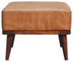 Tan Buffalo Leather Tan Footstool