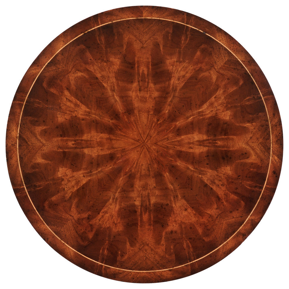 Round Mahogany Side Table Fine Stringing