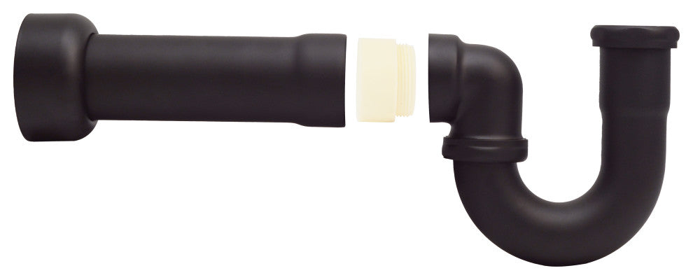 1.5" New England Style P-Trap With High Box Flange In Oil Rubbed Bronze