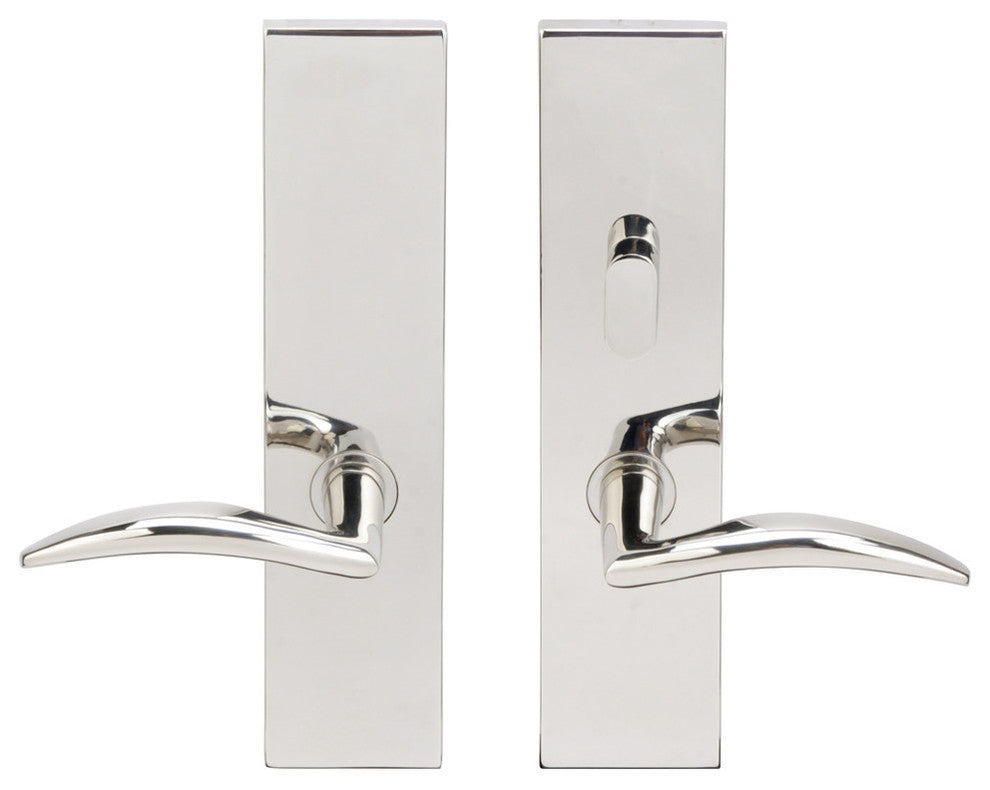 Air-Stream Lever, Tubular Passage, Privacy Bolt, LH, Polished Stainless Steel