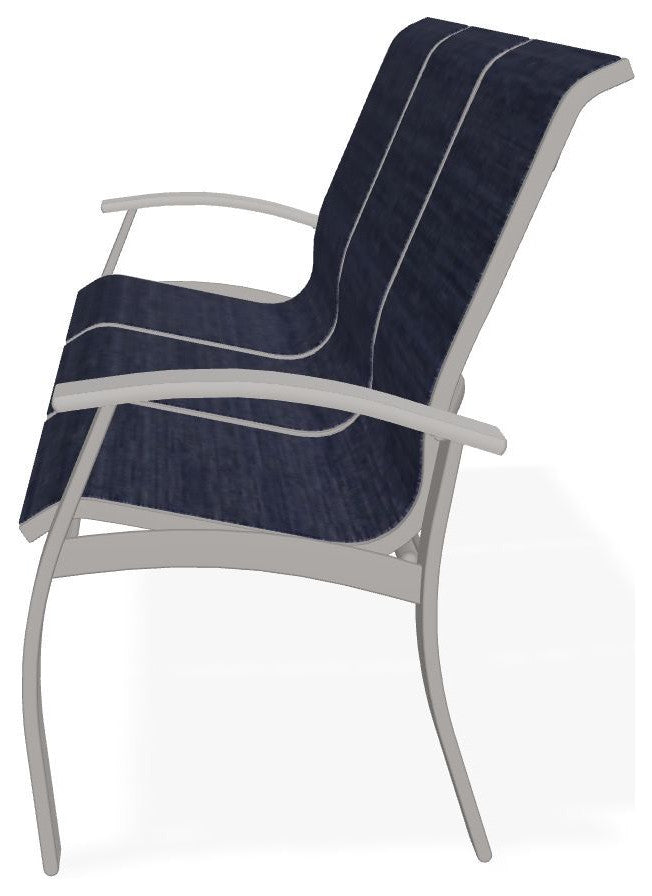 Belle Isle Sling 3-Seat Outdoor Sofa, Collect Indigo/Warm Gray