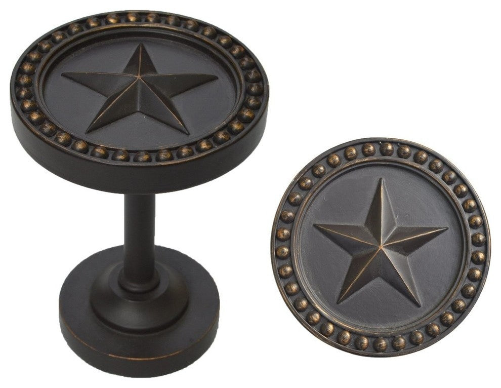 Star Drapery Medallion, Bronze, Set of 2