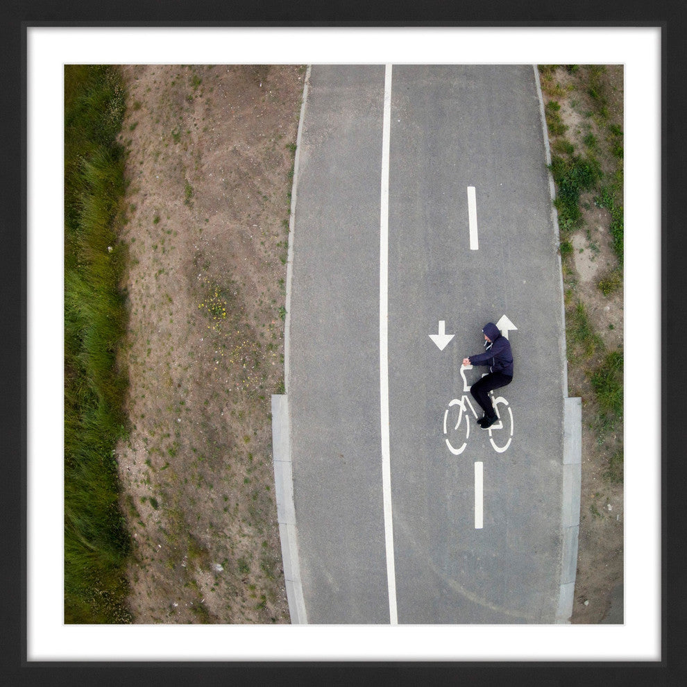 "Bicycle Lane" Framed Print by Karolis Janulis