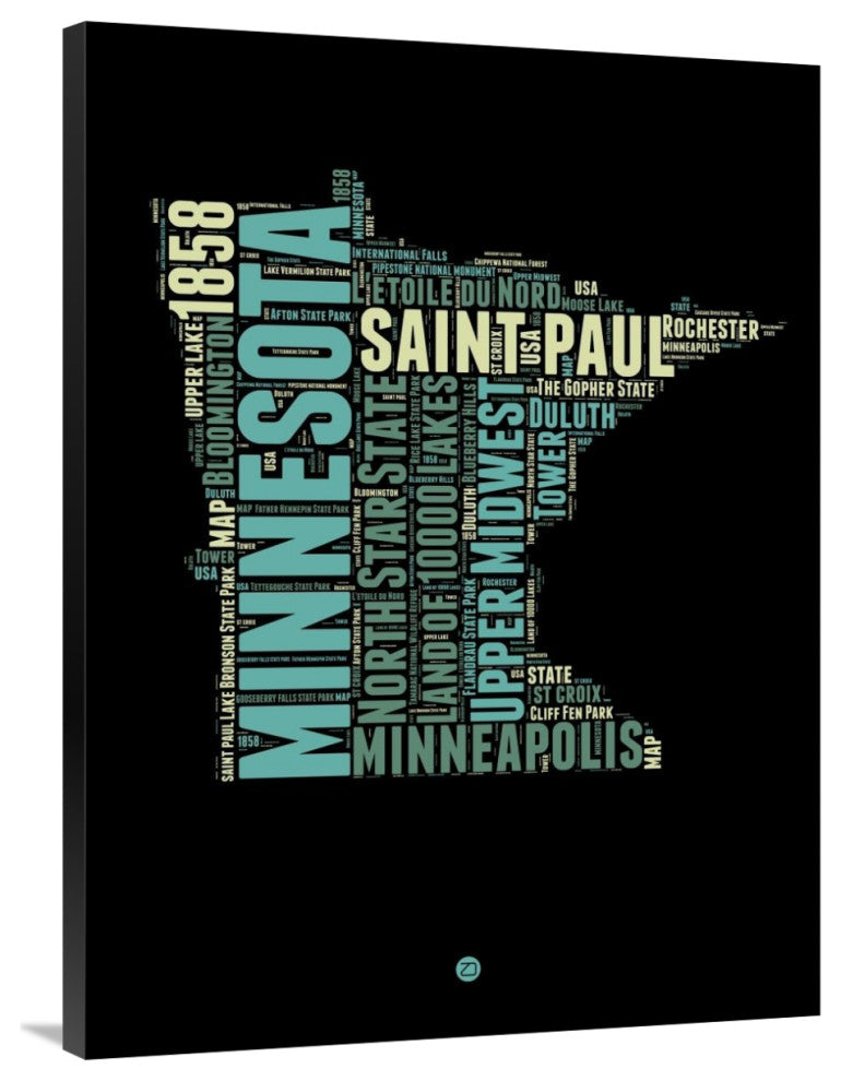 "Minnesota Word Cloud 1" Fine Art Print