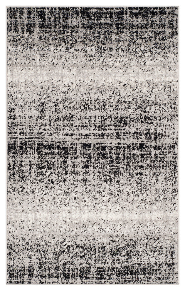 Safavieh Adirondack Collection, ADR116 Rug, Silver/Black, 5'1"x7'6"