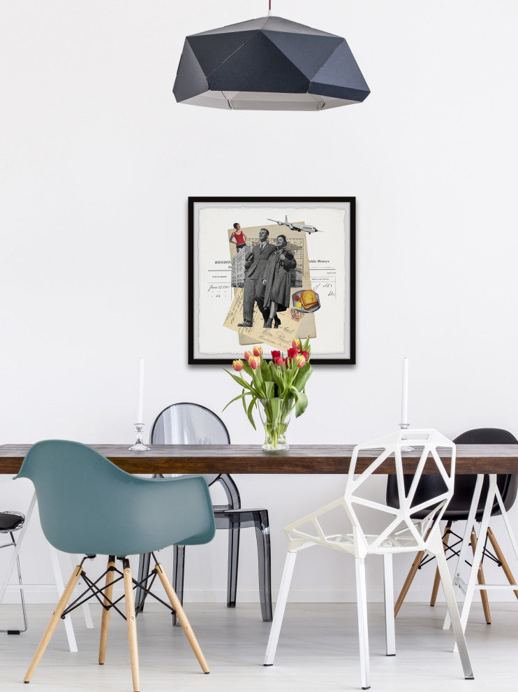"Sweethearts in Science" Framed Painting Print, 18x18