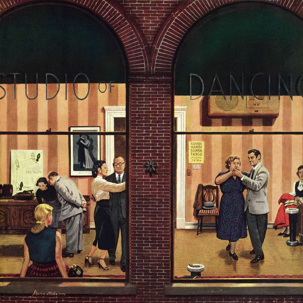 "Dancing Class" Painting Print on Canvas by Stevan Dohanos