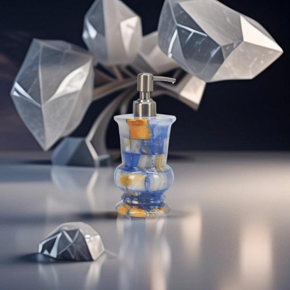 Plaid Blue Lotion Dispenser