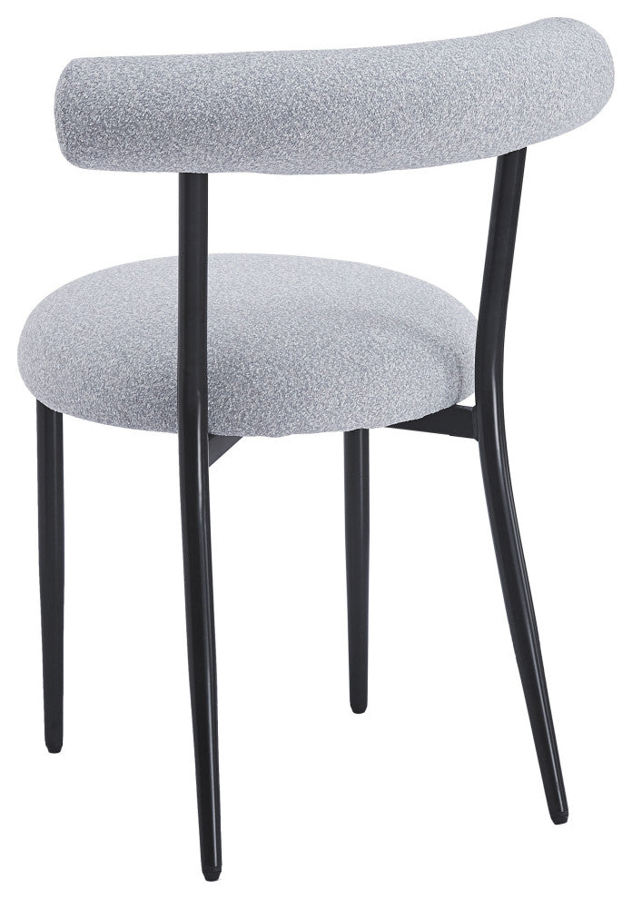 Daimona Fabric Upholstered Dining Chairs, Set of 2, Gray