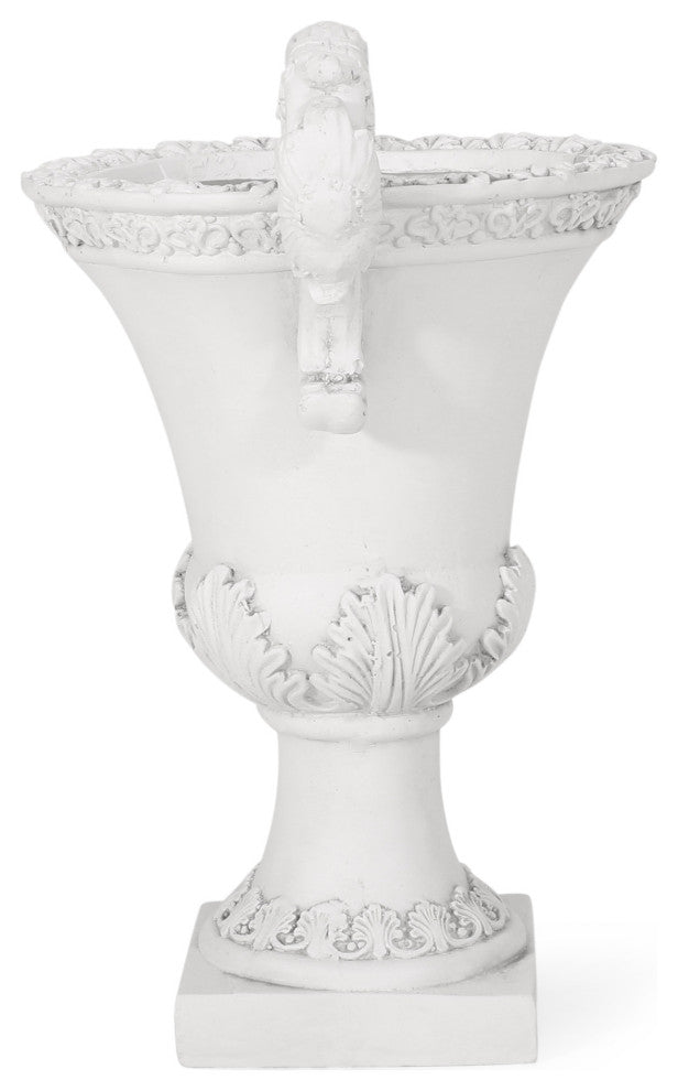 GDF Studio Renee Lightweight Concrete Chalice Garden Decorative Urn Planter, Antique White