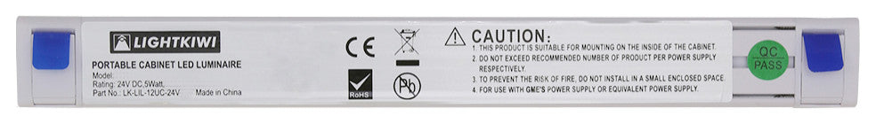Lightkiwi® Lilium 12" Cool White Modular LED Under Cabinet Lighting Panel
